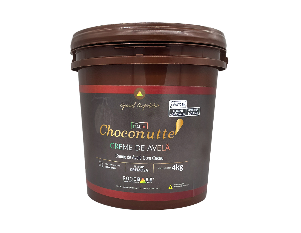 CREME DE AVELÃ GRANDE COM CACAU CHOCONUTTE 4 KG (CX 2 BD)